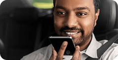 Customer giving voice command