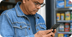 Person using smartphone